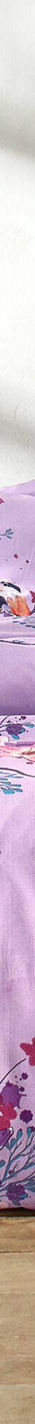 Linge de lit Birdy en coton imprimé oiseaux (parme) Linge de lit Birdy en coton imprimé oiseaux (parme)